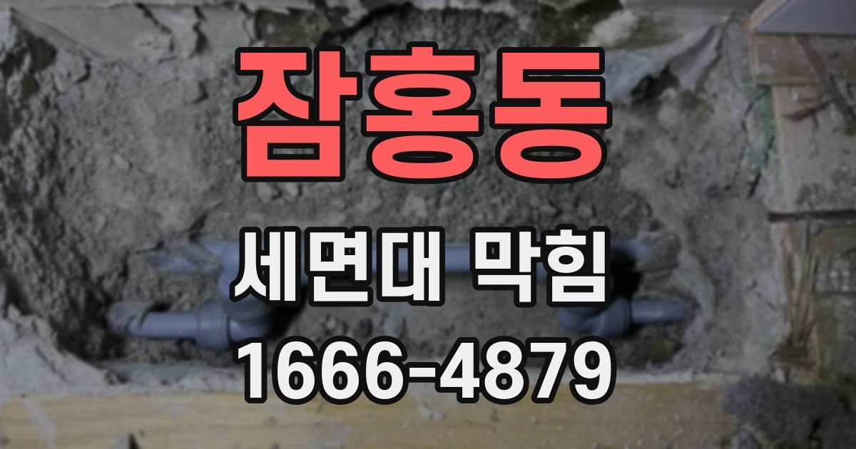 잠홍동 세면대 막힘