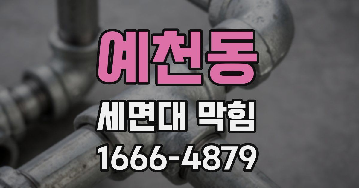 예천동 세면대 막힘