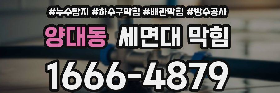 양대동 세면대 막힘