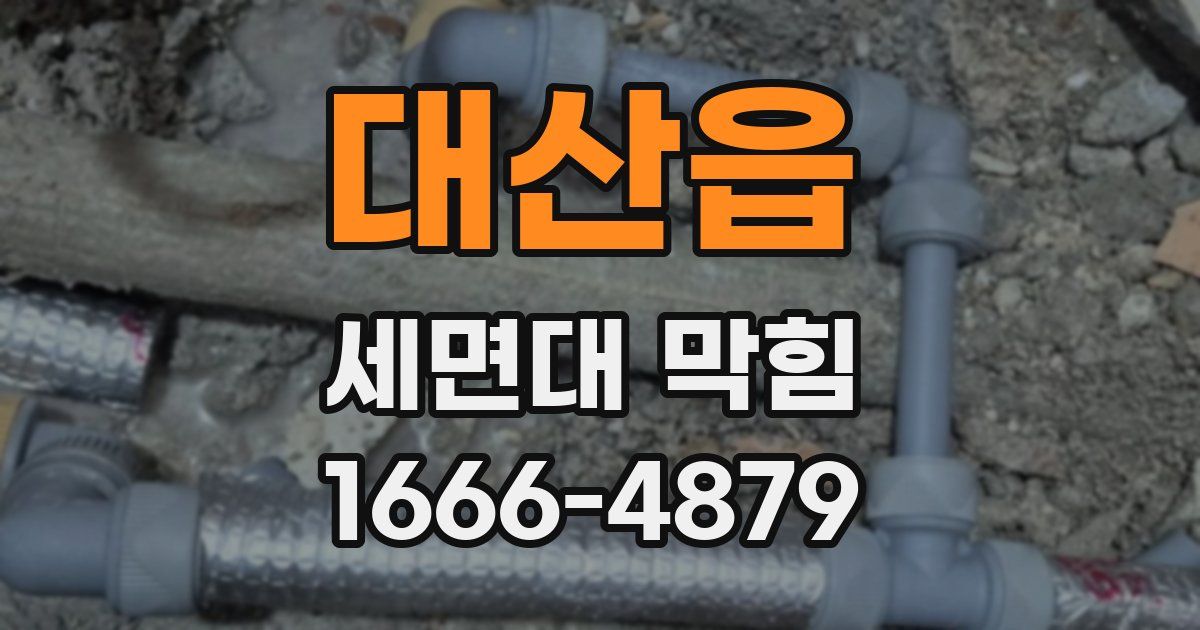 대산읍 세면대 막힘