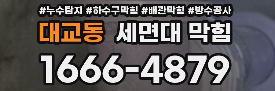 대교동 세면대 막힘