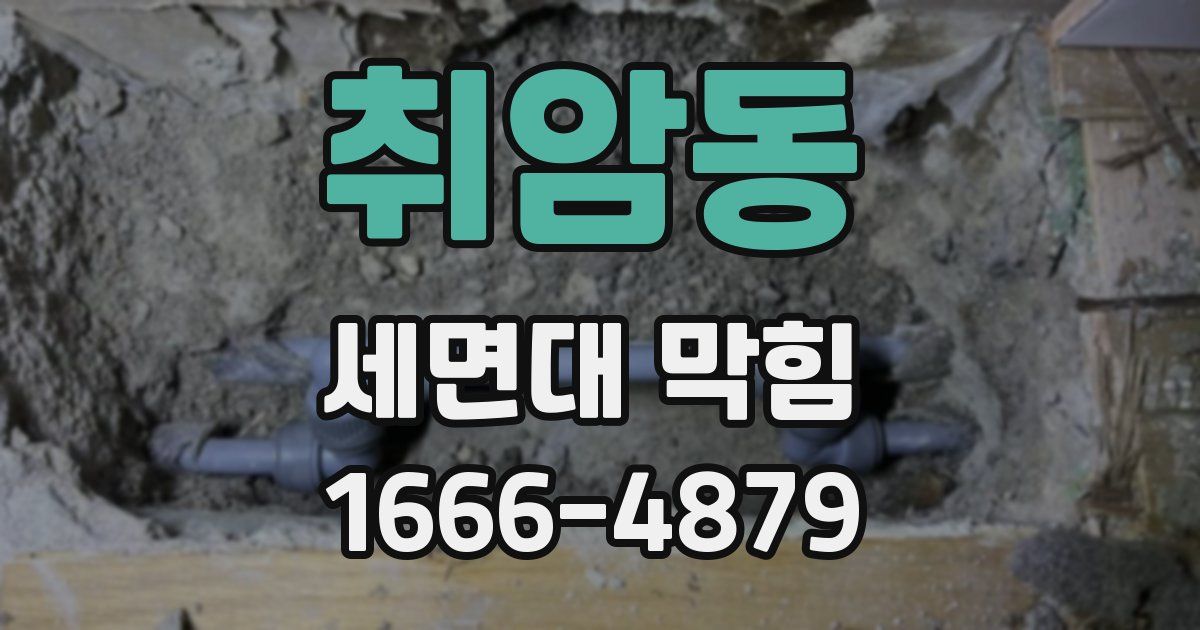 취암동 세면대 막힘