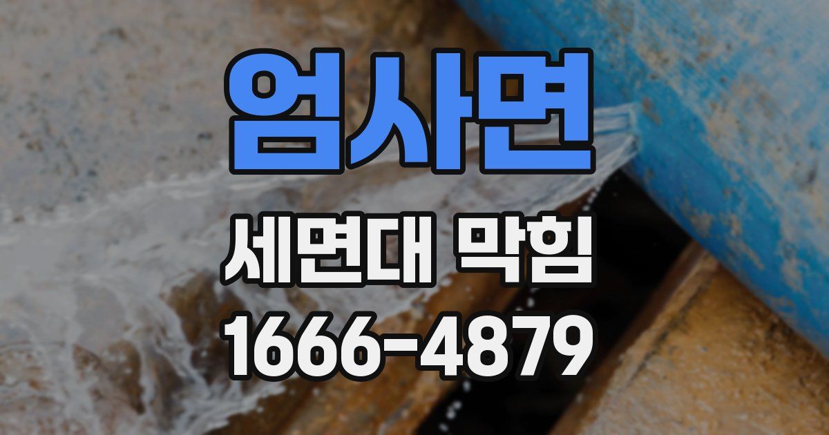 엄사면 세면대 막힘