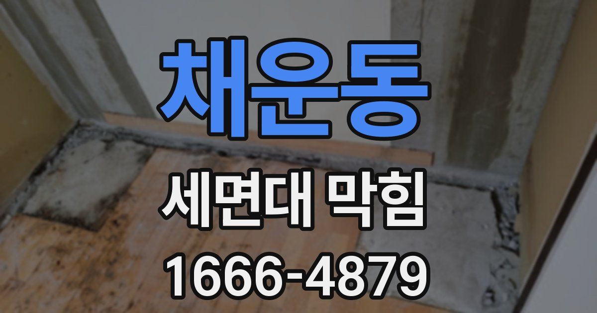 채운동 세면대 막힘