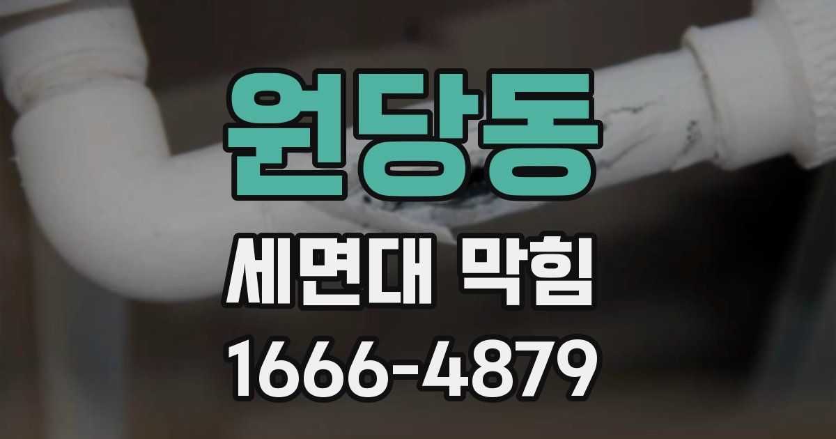 원당동 세면대 막힘