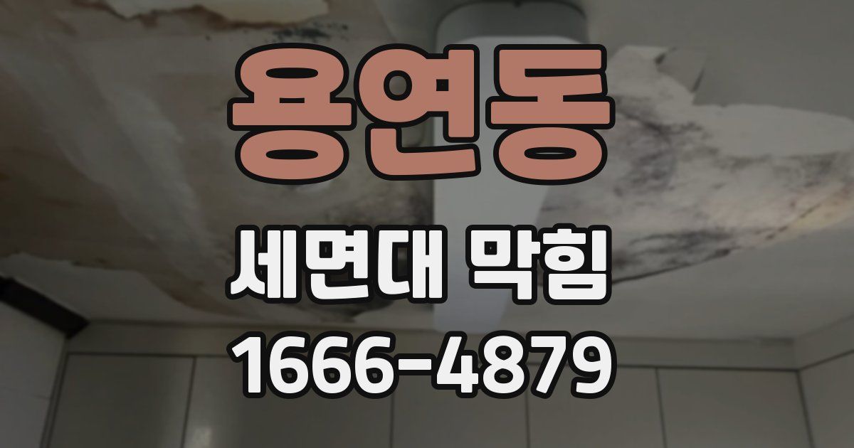 용연동 세면대 막힘
