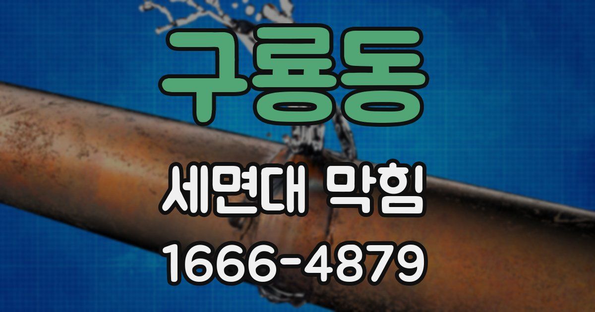 구룡동 세면대 막힘