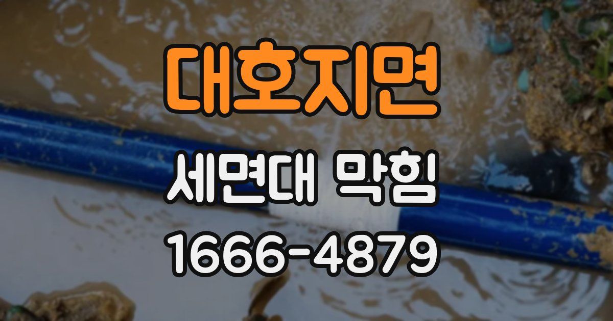 대호지면 세면대 막힘