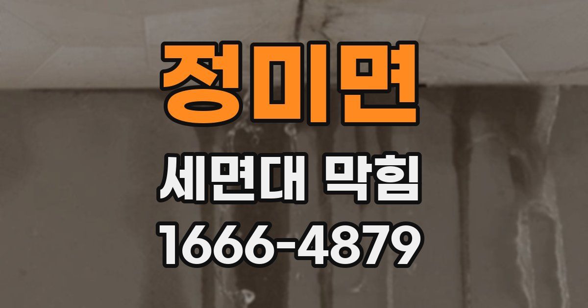 정미면 세면대 막힘