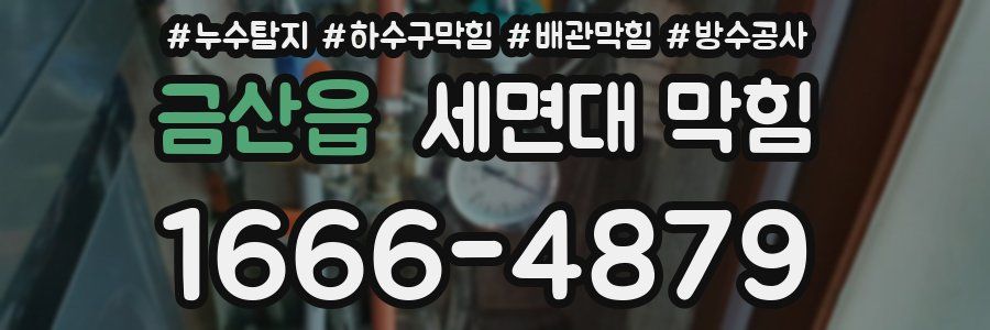 금산읍 세면대 막힘