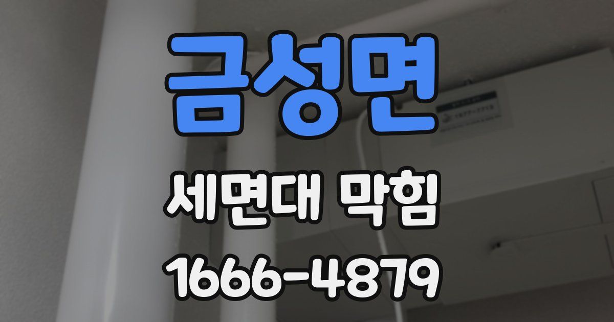 금성면 세면대 막힘