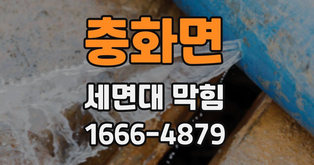 충화면 세면대 막힘