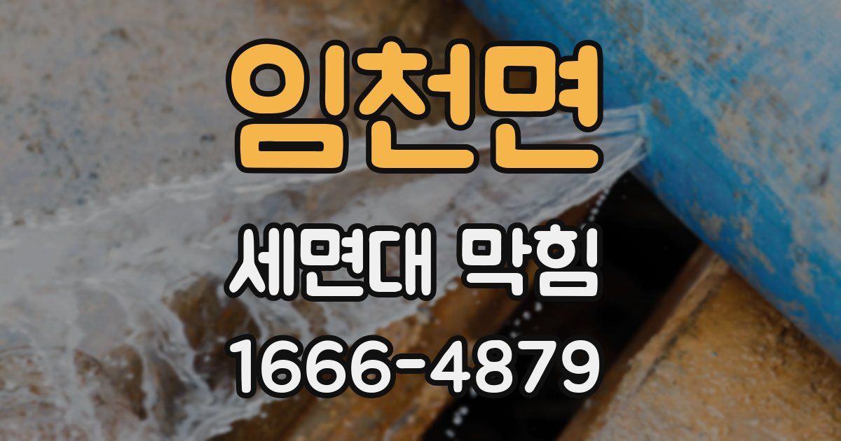 임천면 세면대 막힘