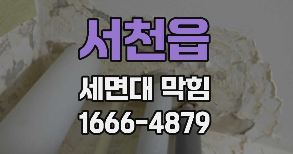 서천읍 세면대 막힘