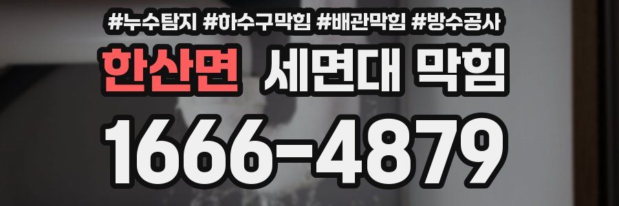 한산면 세면대 막힘