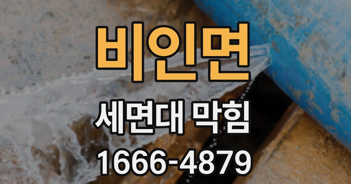 비인면 세면대 막힘