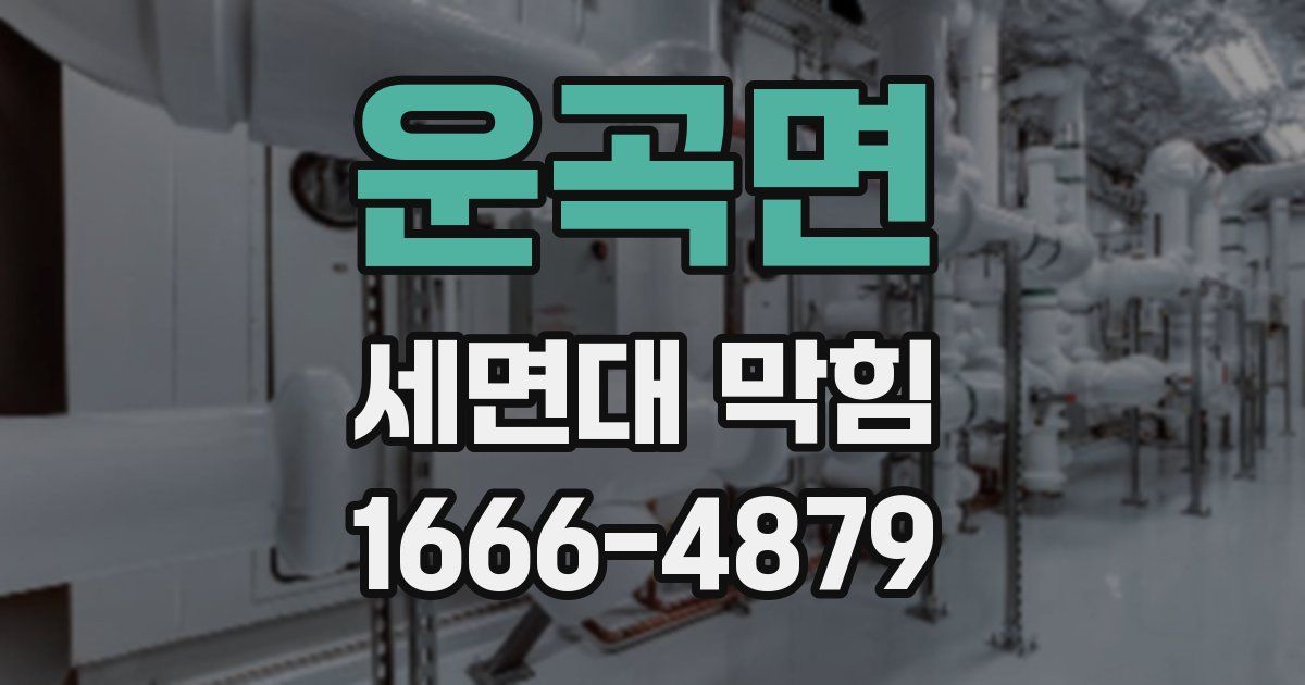 운곡면 세면대 막힘