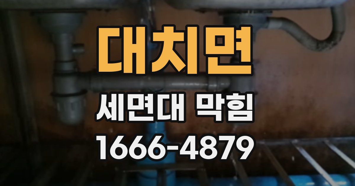 대치면 세면대 막힘