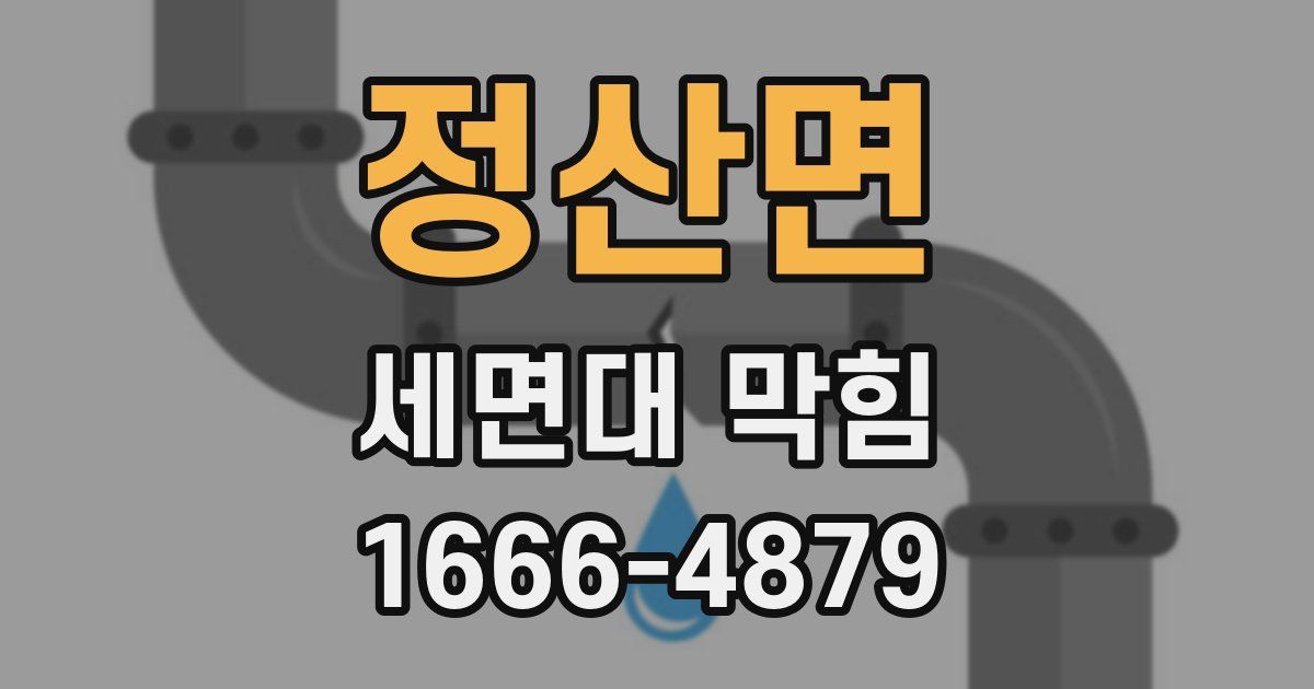 정산면 세면대 막힘