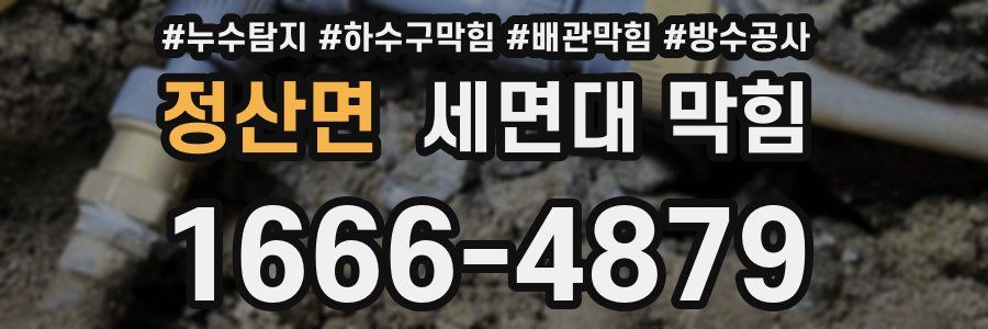 정산면 세면대 막힘
