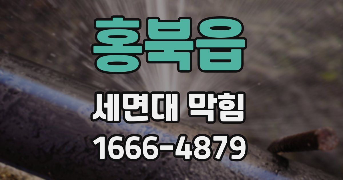홍북읍 세면대 막힘