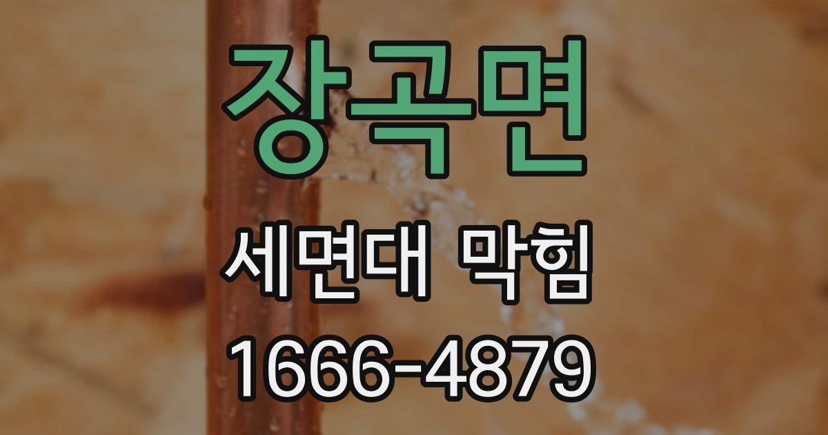 장곡면 세면대 막힘