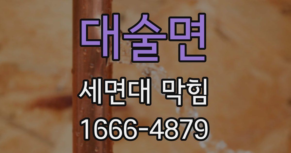 대술면 세면대 막힘