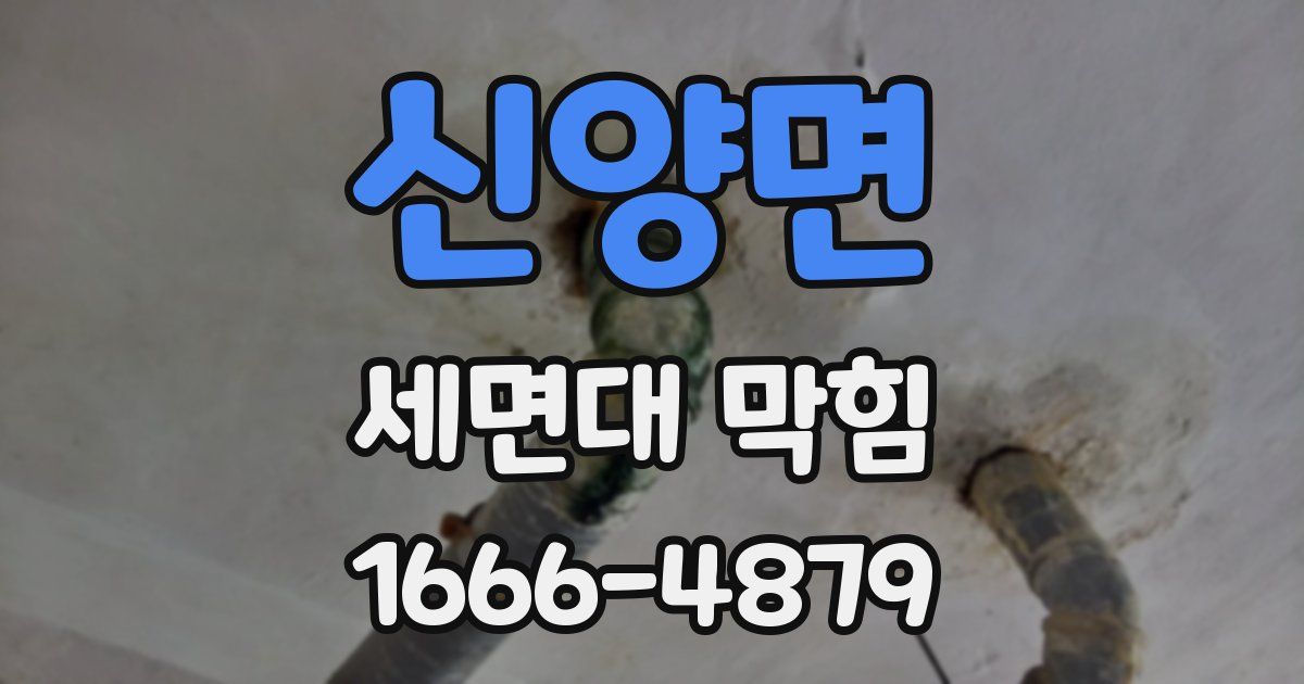 신양면 세면대 막힘