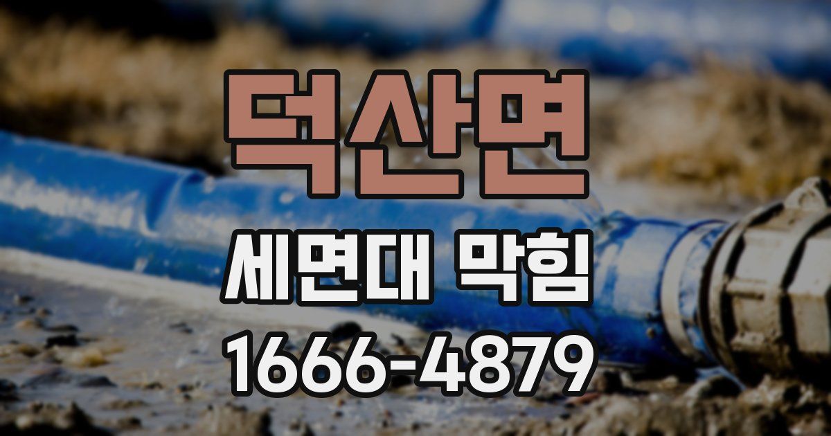 덕산면 세면대 막힘