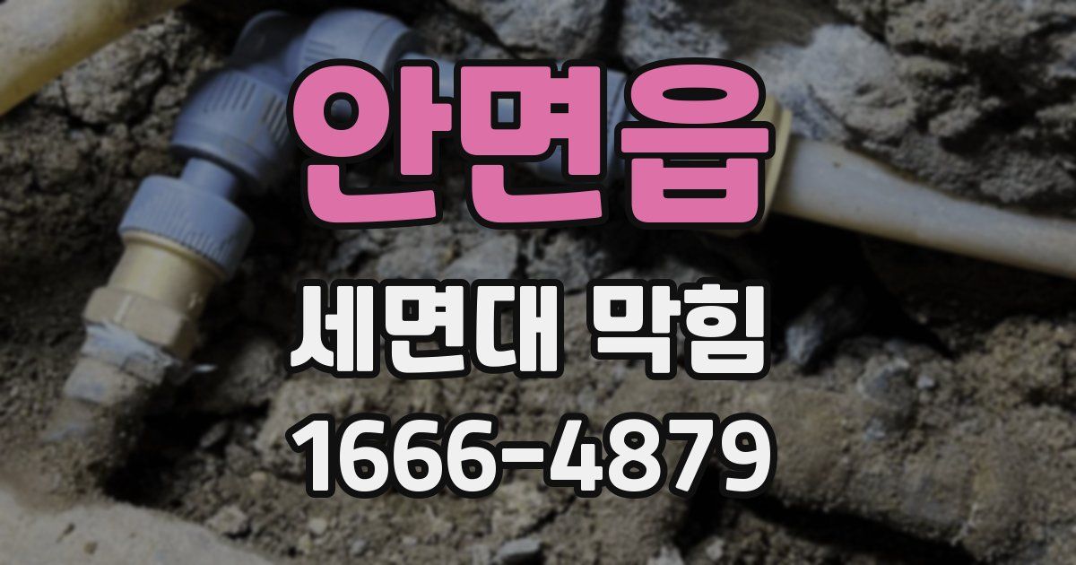 안면읍 세면대 막힘