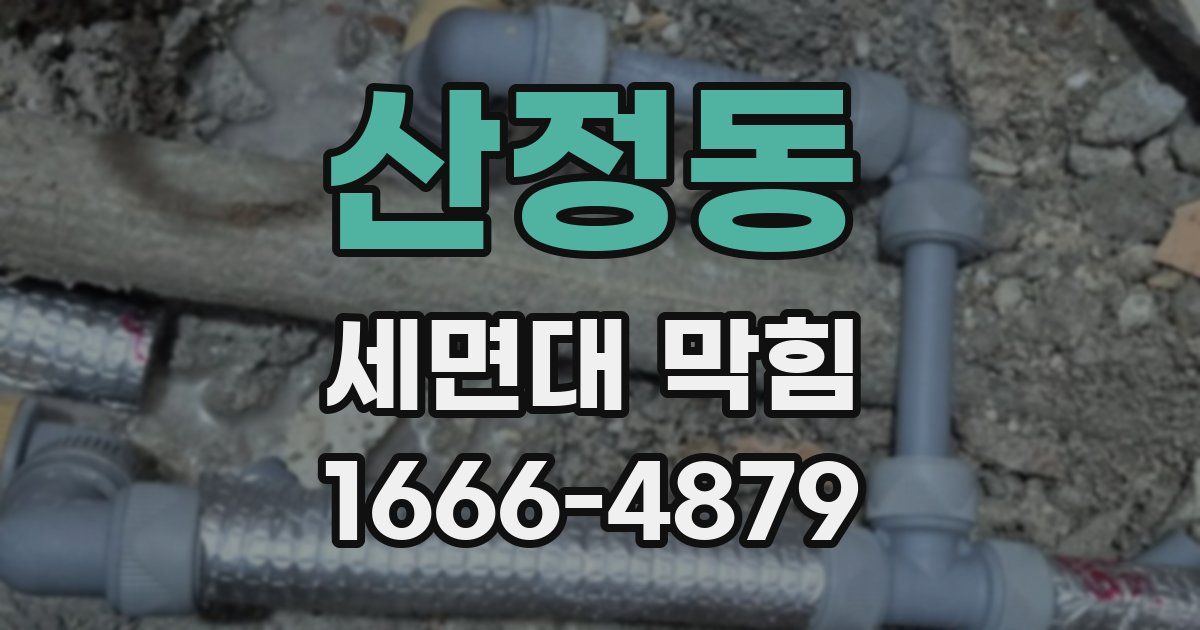 산정동 세면대 막힘