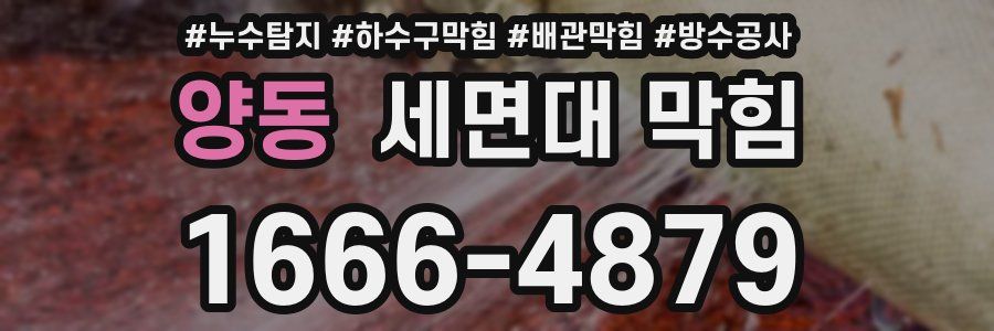양동 세면대 막힘
