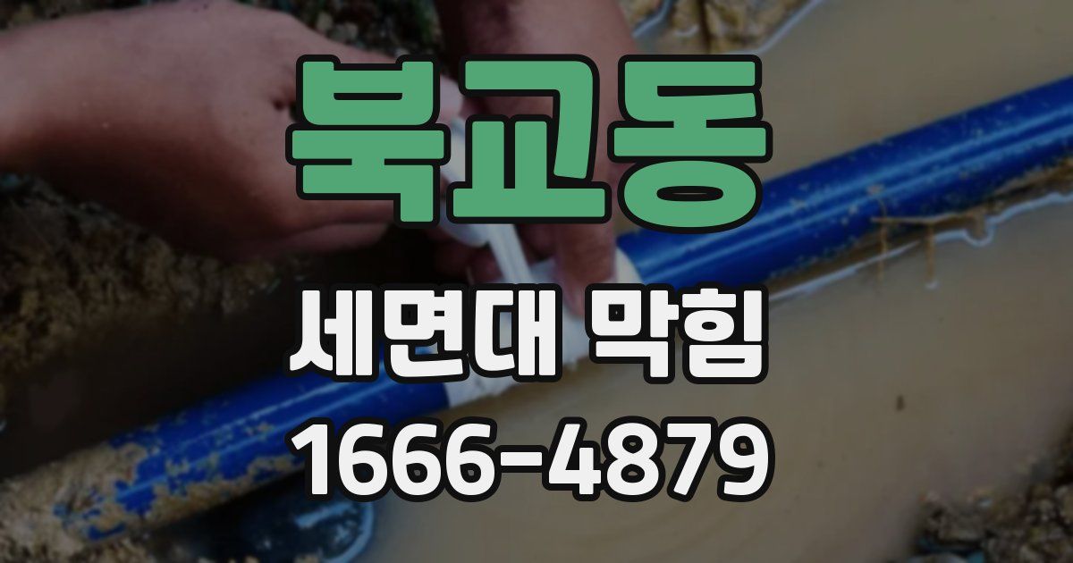 북교동 세면대 막힘