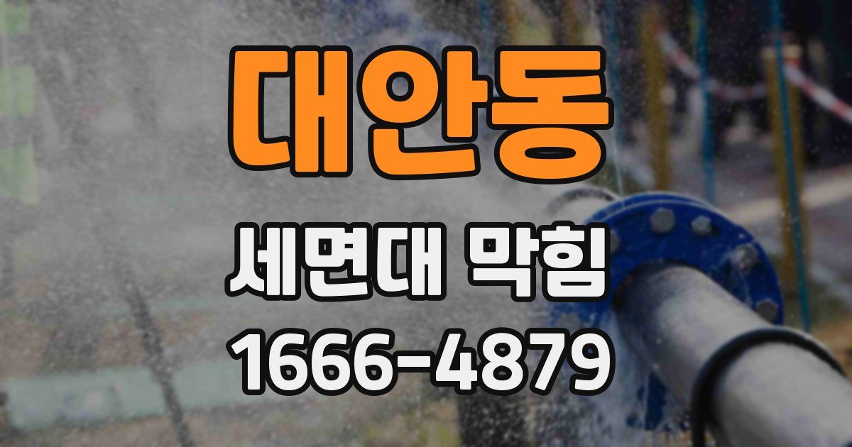 대안동 세면대 막힘