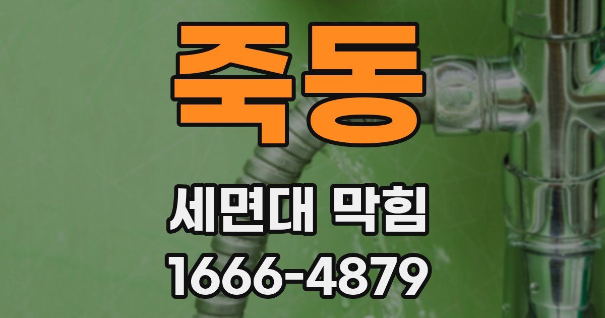 죽동 세면대 막힘