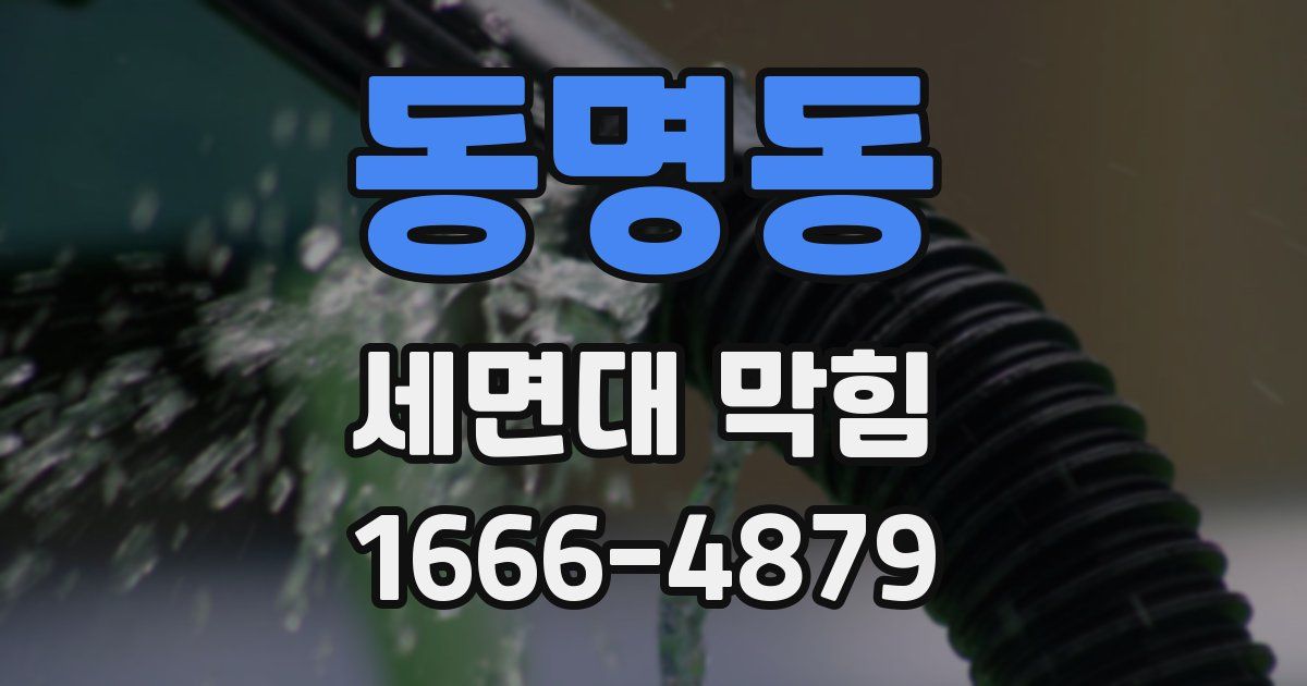 동명동 세면대 막힘