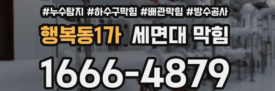 행복동1가 세면대 막힘