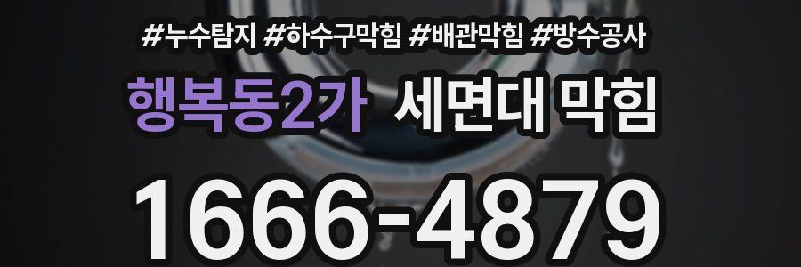 행복동2가 세면대 막힘