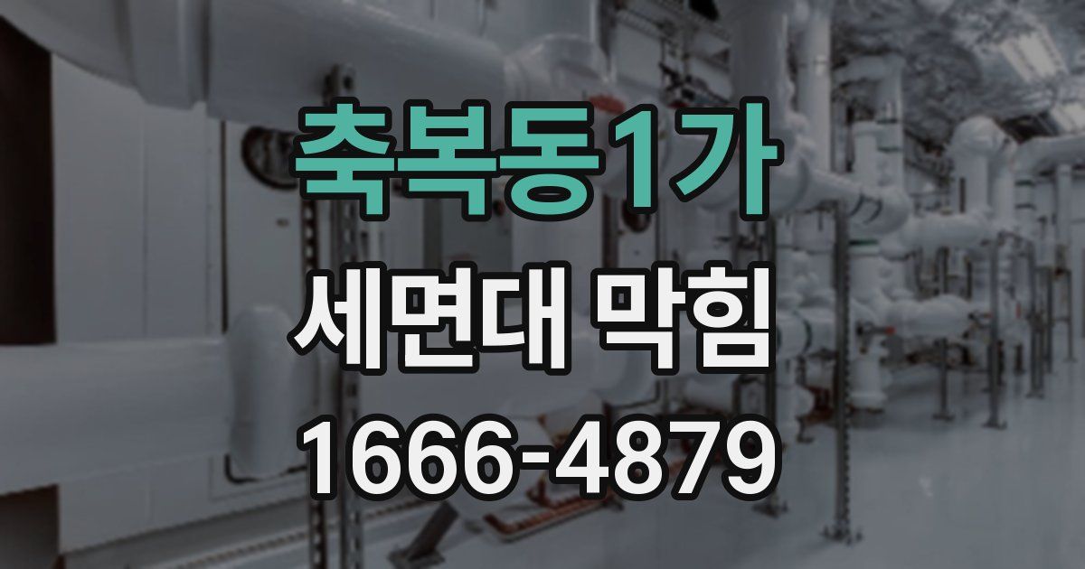 축복동1가 세면대 막힘