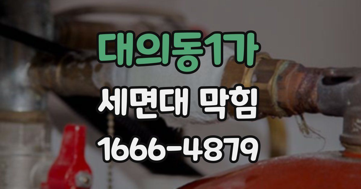 대의동1가 세면대 막힘