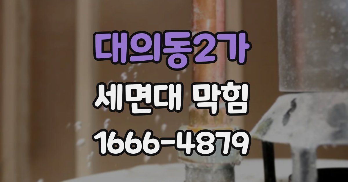 대의동2가 세면대 막힘