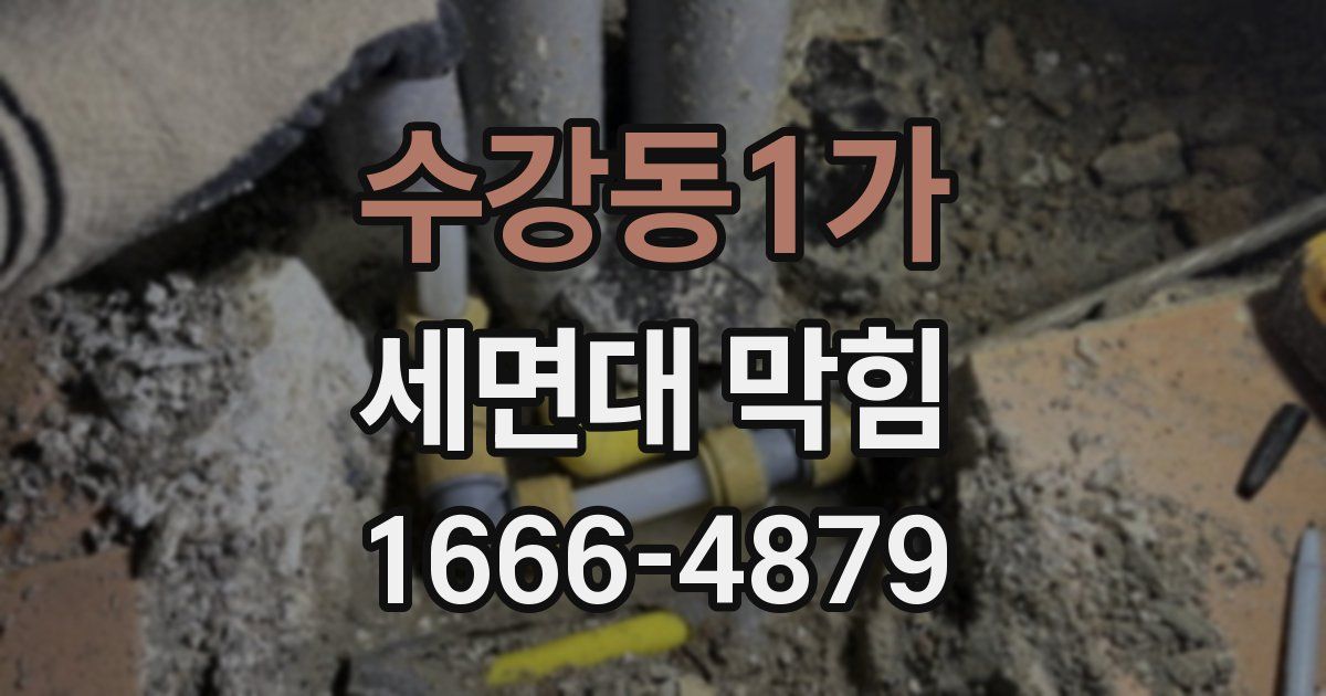 수강동1가 세면대 막힘