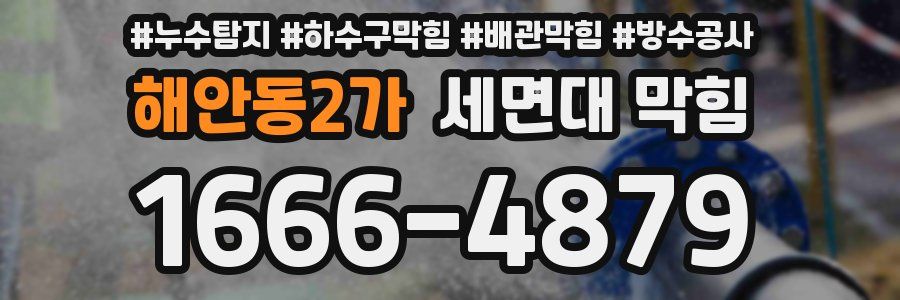 해안동2가 세면대 막힘