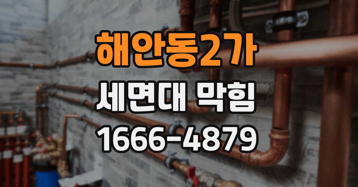 해안동2가 세면대 막힘
