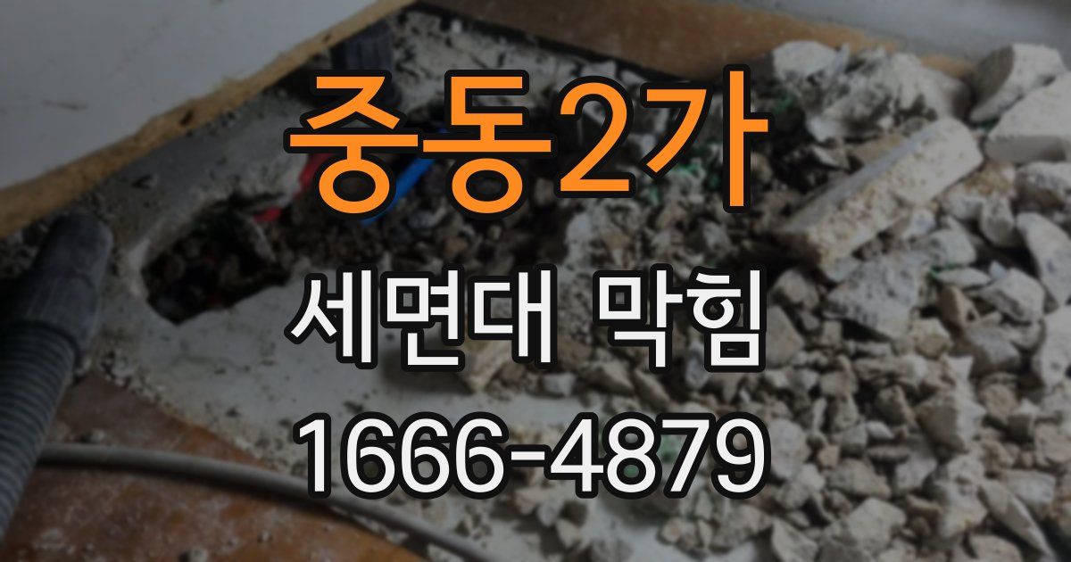 중동2가 세면대 막힘