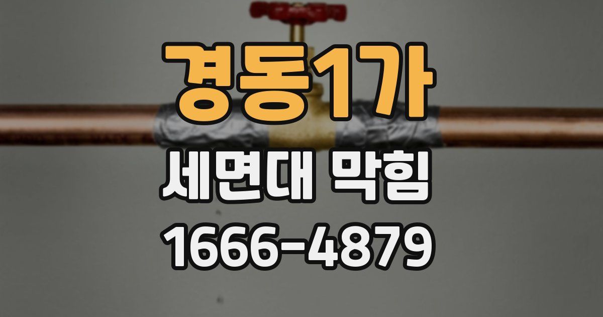 경동1가 세면대 막힘