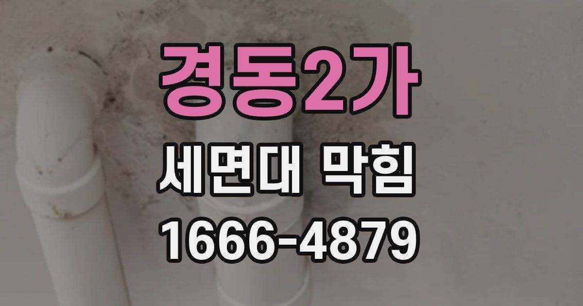 경동2가 세면대 막힘