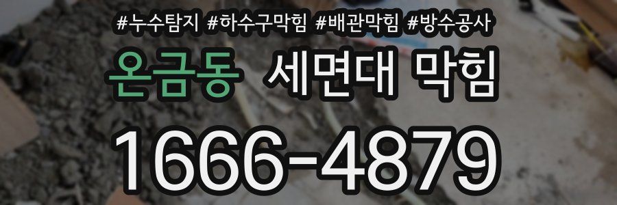 온금동 세면대 막힘