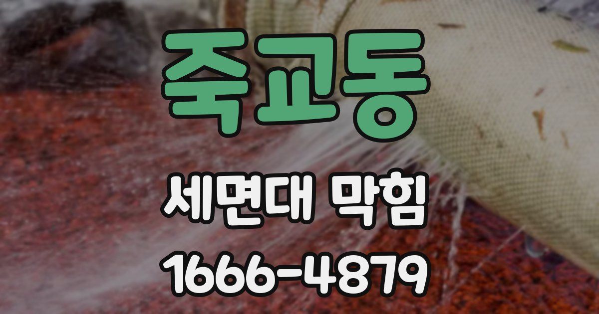 죽교동 세면대 막힘