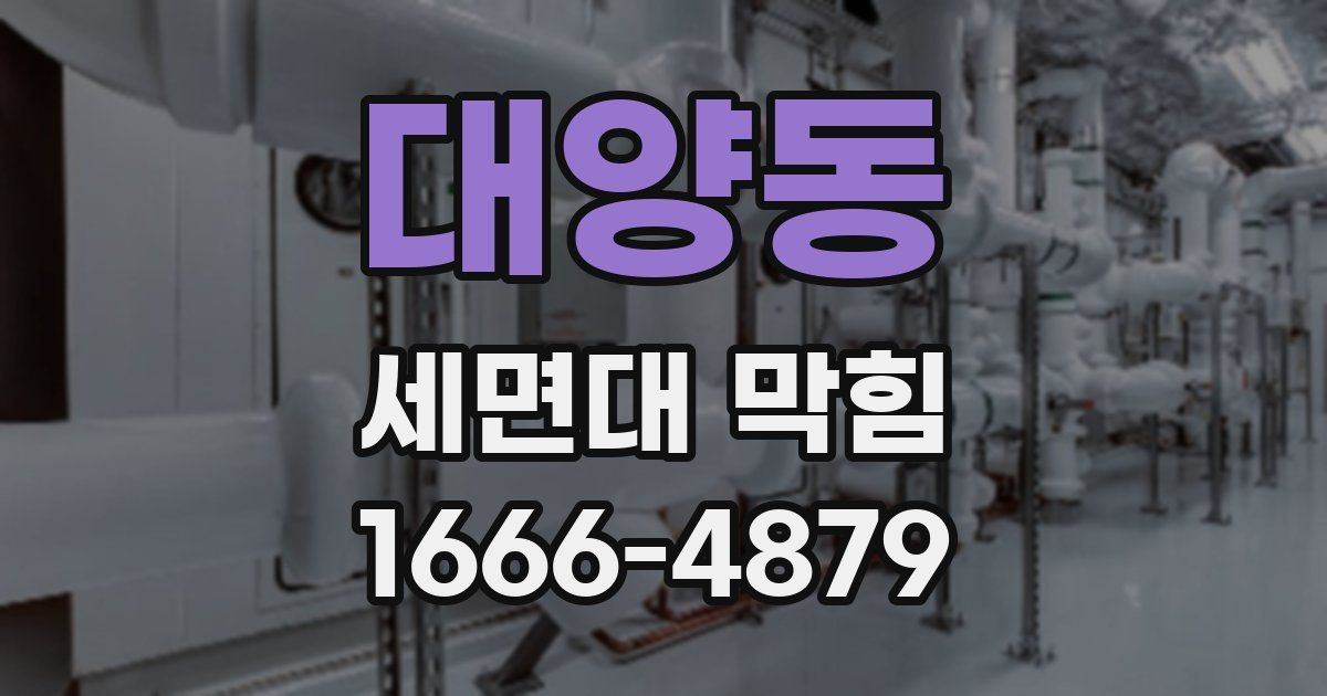 대양동 세면대 막힘
